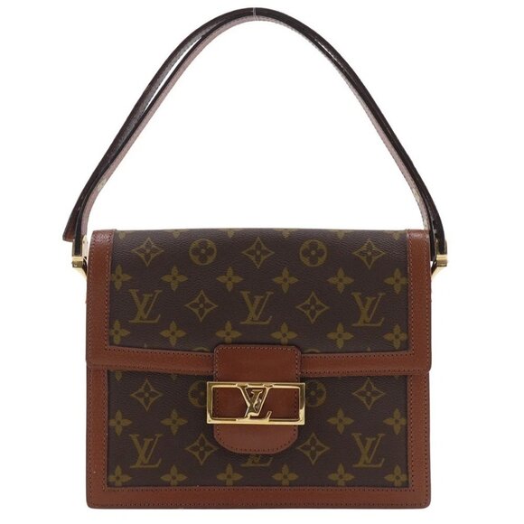 LOUIS VUITTON Sac Dauphine Shoulder Bag M51410 vintage Brown Monogram canv - Picture 1 of 13